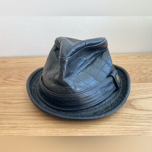 100% Leather Fedora by Goorin Bros. Size L